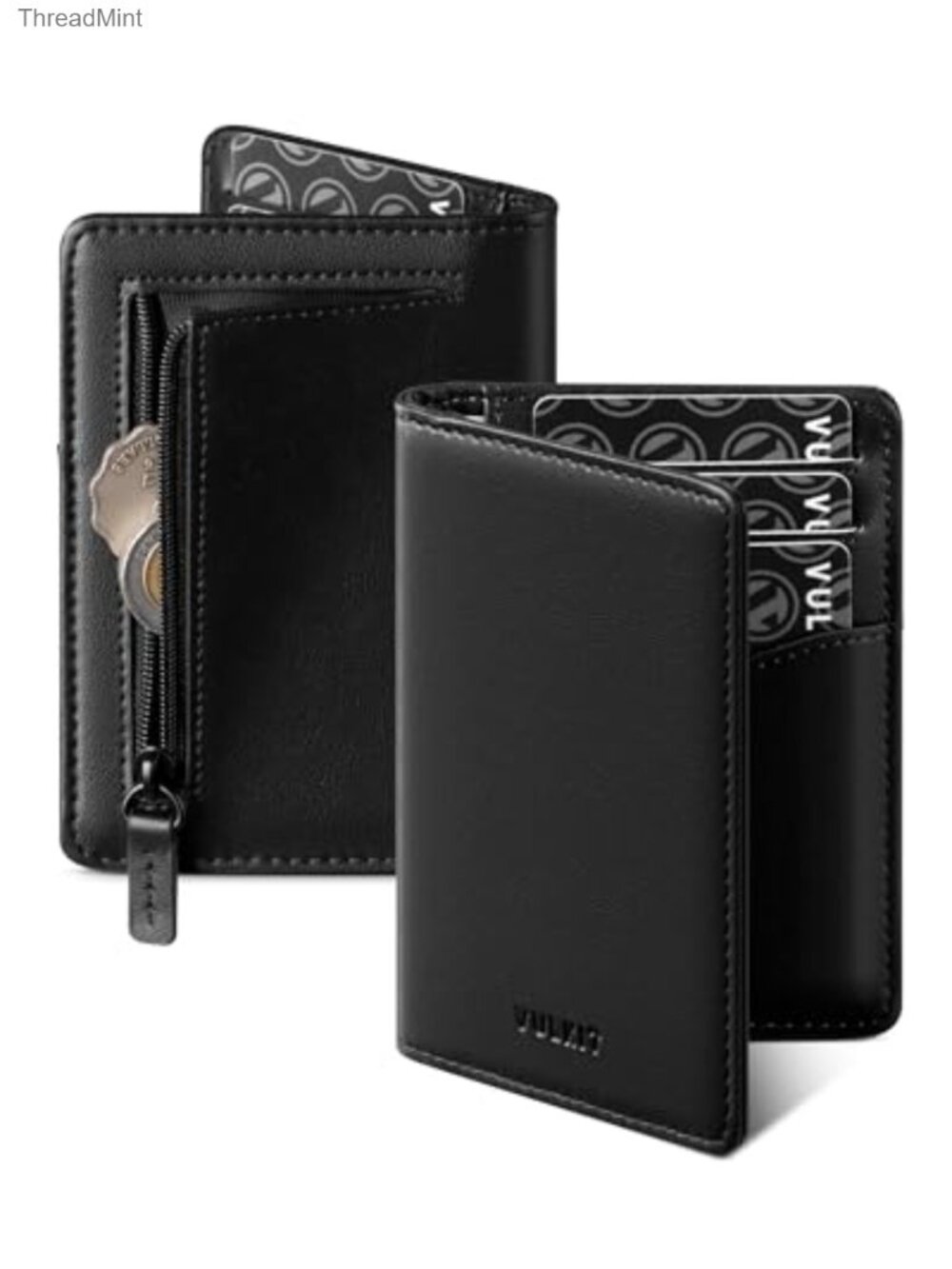 RFID Blocking Bifold Card Holder Wallet Vegan Leather Minimalist